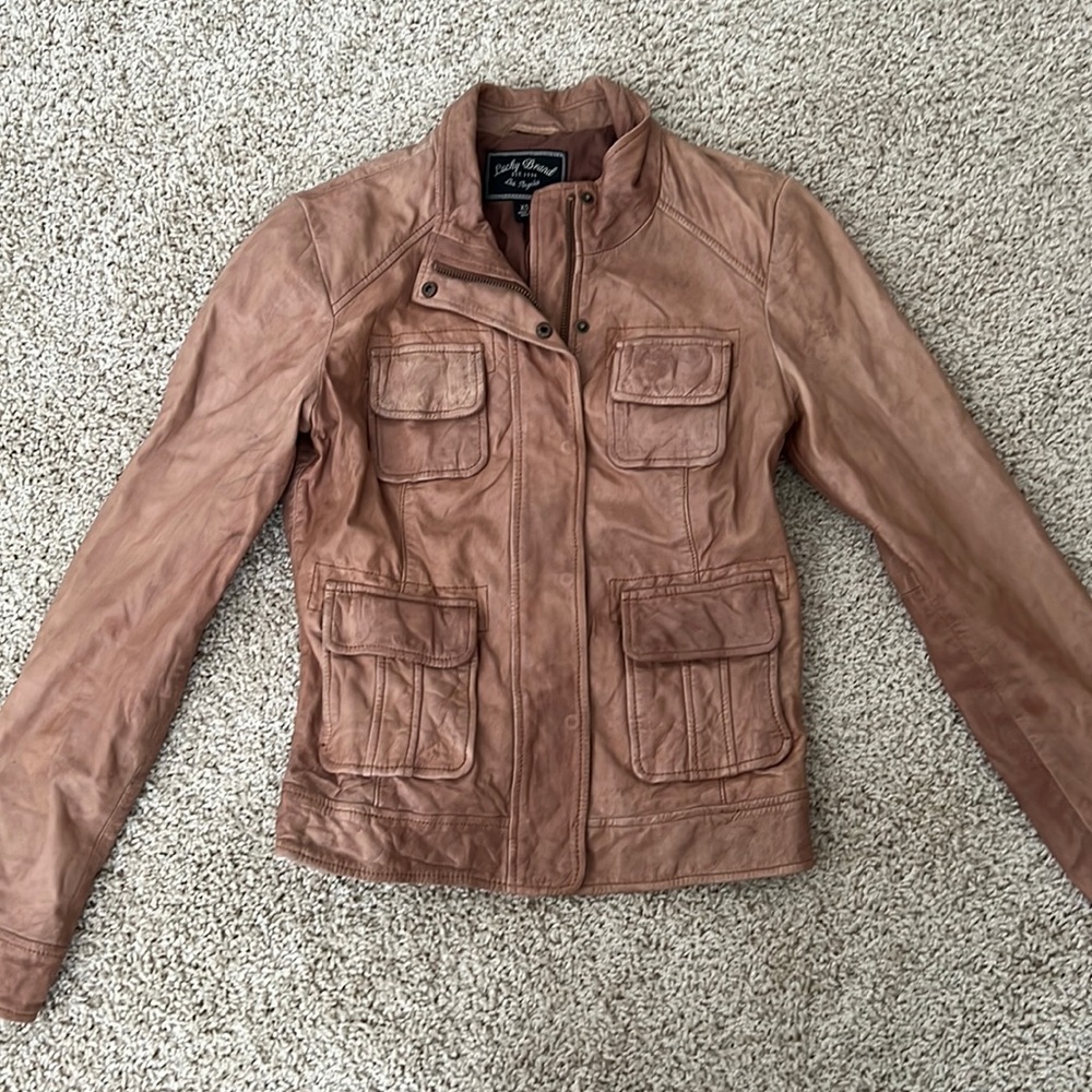 Lucky brand real leather jacket
